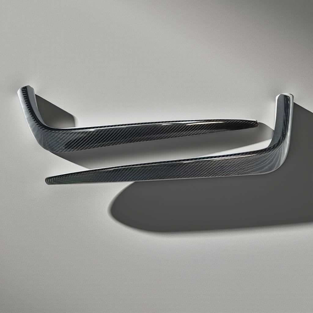 Carbon Fiber Front Bumper Air Fender Vent Fins for Audi S3 or A3 8V Sline Sedan (2014-2016)