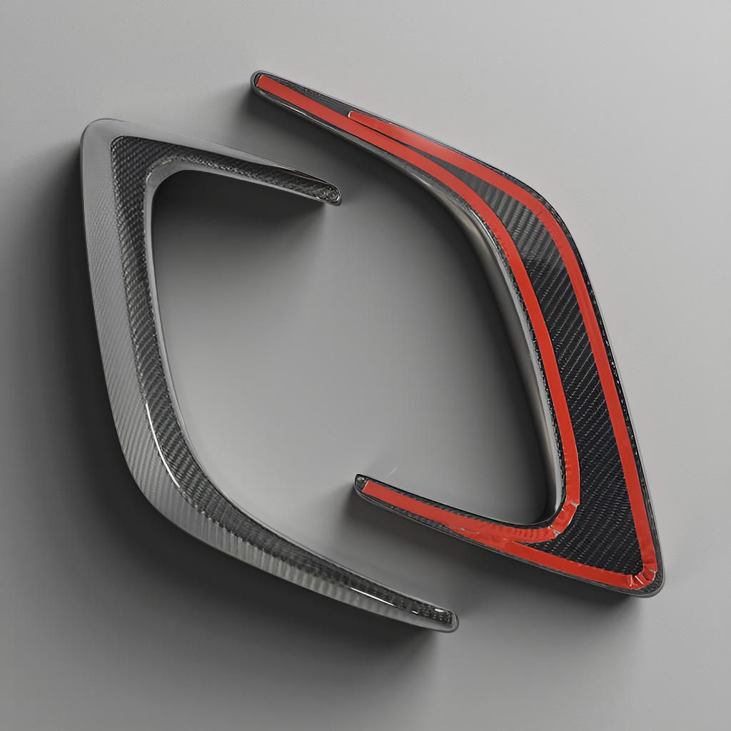 C-Class W205 C63 Carbon Fiber Rear Bumper Vents for AMG Coupe (2015-2018)