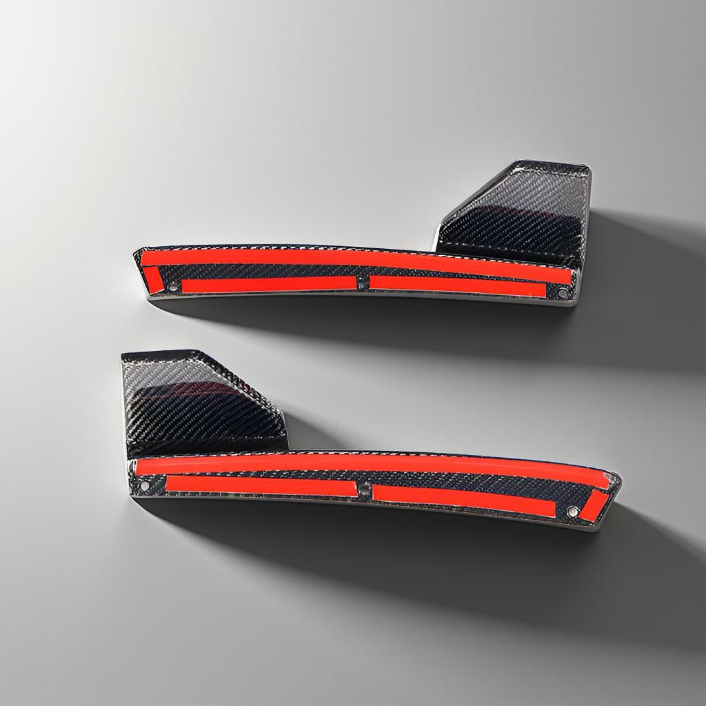 Carbon Fiber Rear Winglet Bumper Splitters for BMW X3 G01 M40i Sport Utility 2018-2019