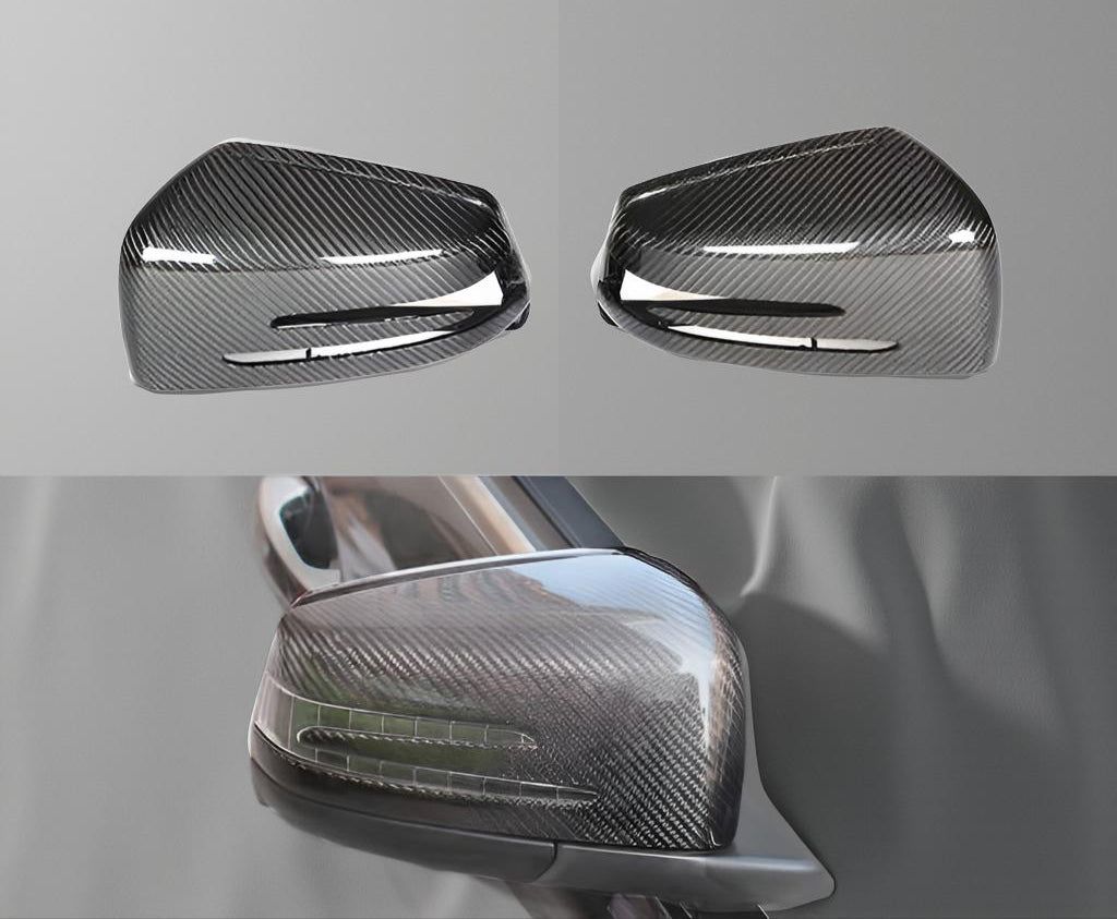Carbon Auto Mirror Cover for Mercedes Models: W176, W117, W246, X156, W204, W212, W218, W221, X204