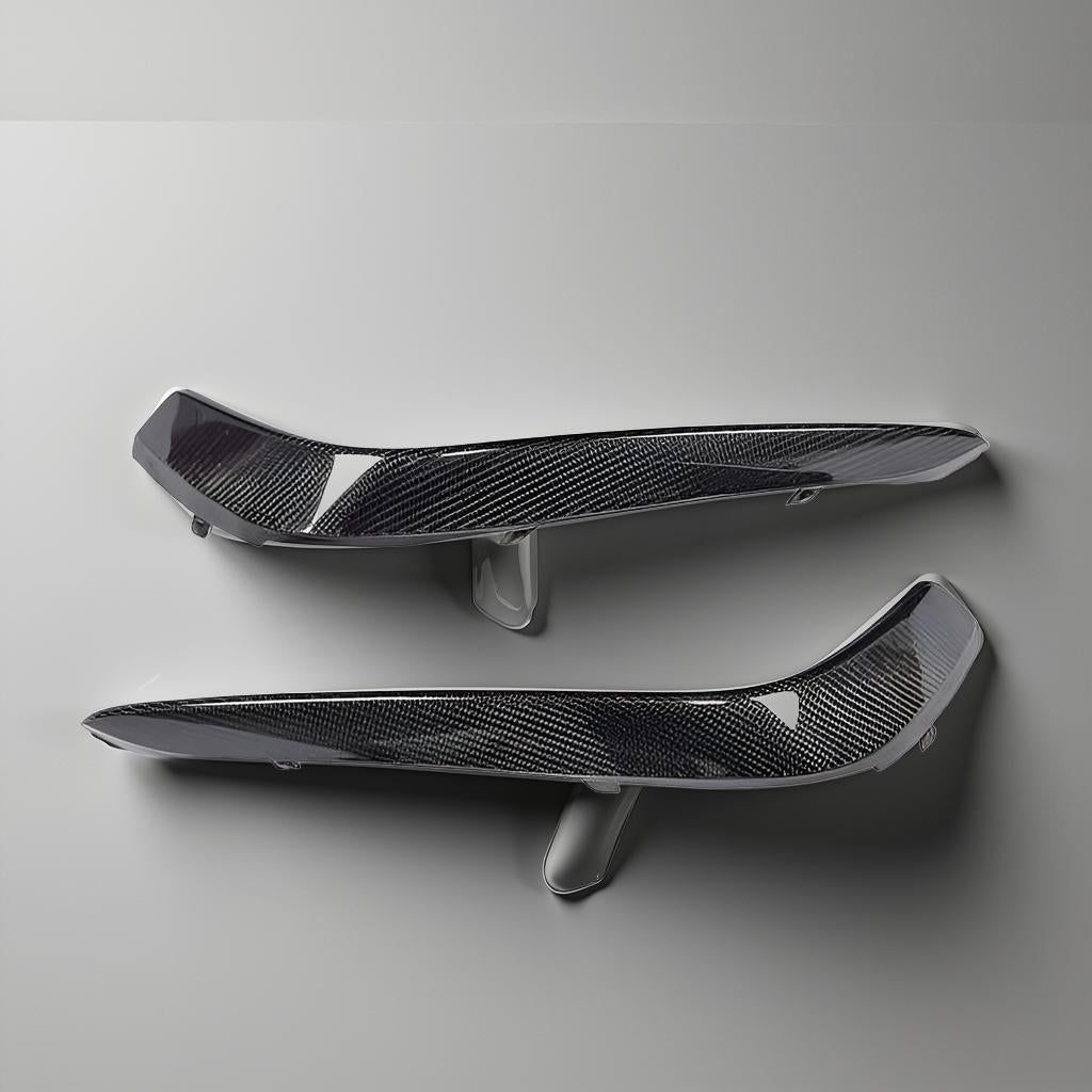 Carbon Fiber Front Fog Lamp Mesh Mask - Mercedes-Benz C-Class W205 & C63 AMG (2015-2017)
