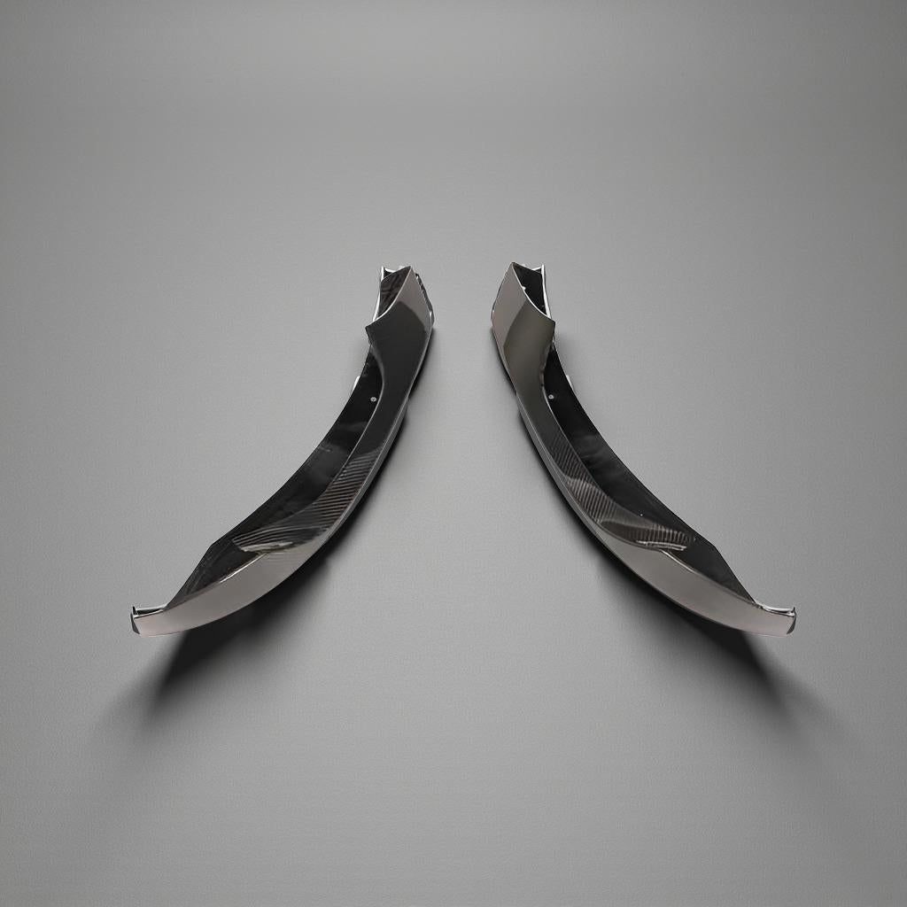 Carbon Fiber Front Bumper Side Lip Splitter for BMW F80 M3 Sedan & F82 F83 M4 Coupe Original M Bumper (2012-2018)