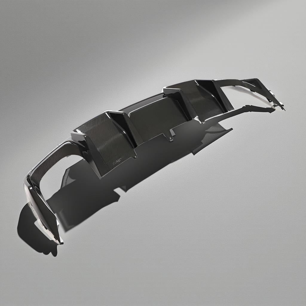 Carbon Fiber Rear Diffuser for Audi S4 B8.5 (2013-2016) Quad Pipe for A4 Sline Sport Sedan 4-Door