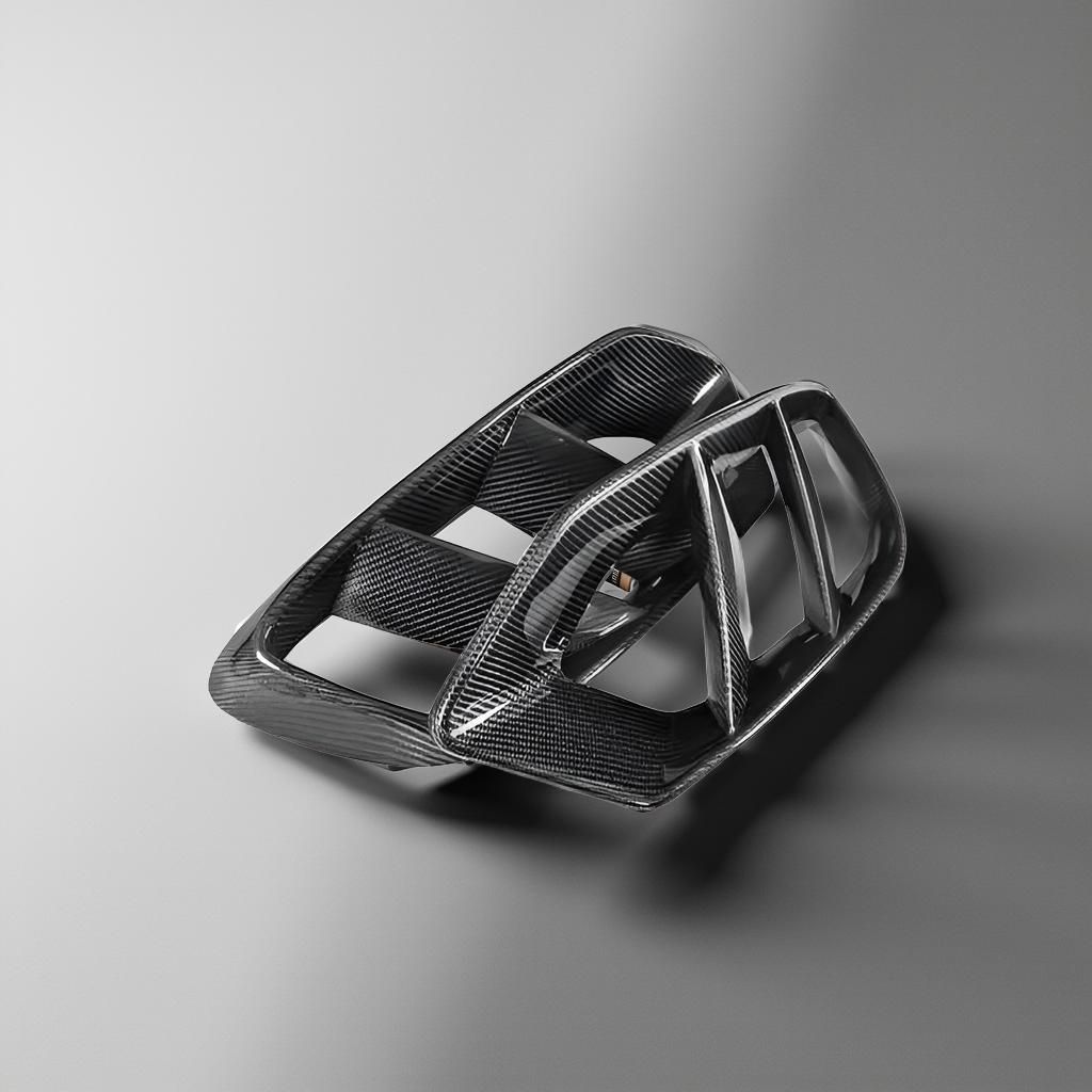 Carbon Fiber Front Bumper Air Vent Cover - Mercedes W205 C-Class C180/C200 (2015-2017)