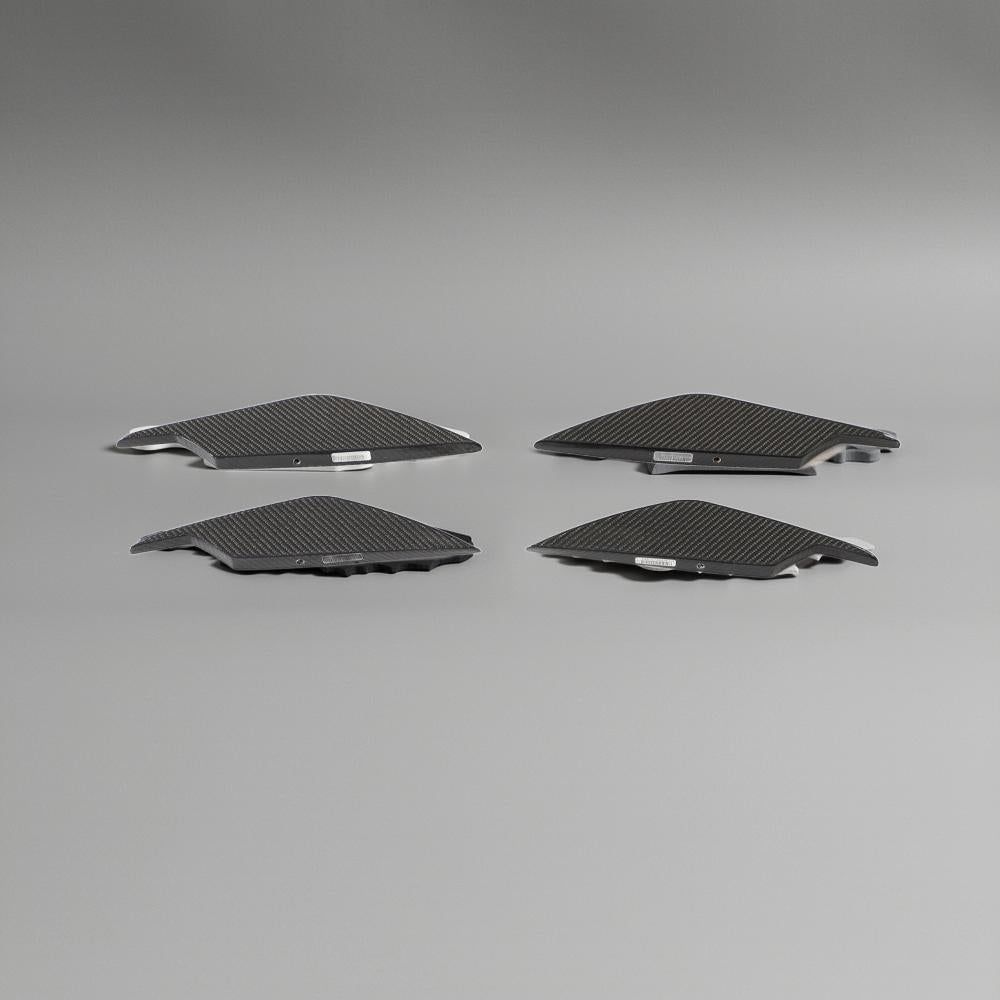 BMW 3 & 4 Series Carbon Fiber Front Bumper Fin Canards for G80 M3 & G82/G83 M4 2021-2022 (4-Piece Set)