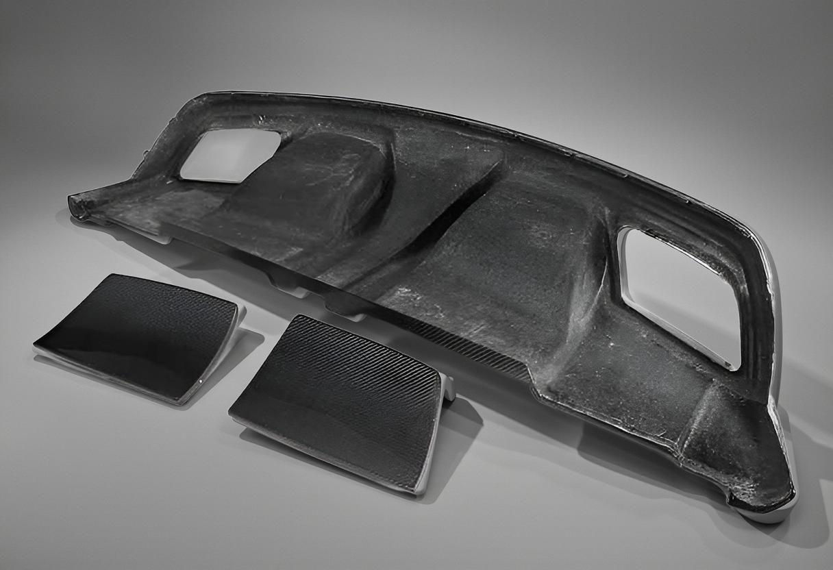 Carbon Fiber Rear Diffuser Lip Spoiler for Mercedes Benz C117 CLA250, CLA260 & CLA45 (2013-2014)