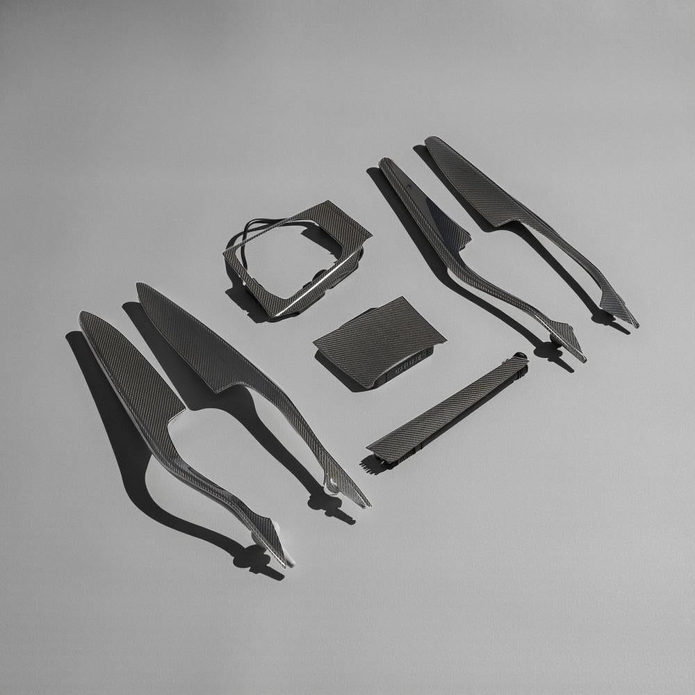 Dry Carbon Fiber Interior Trims for BMW 3 Series G20 (2019-2020) 7-Piece Set