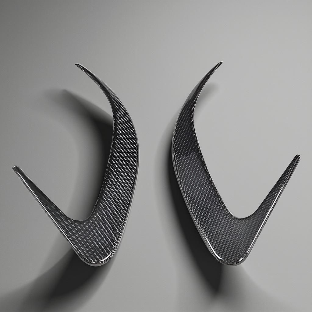Vacuum Carbon Rear Bumper Vent Trims - Mercedes-Benz CLS (CLS400, CLS500, CLS550, CLS63 AMG) (2015-2017)