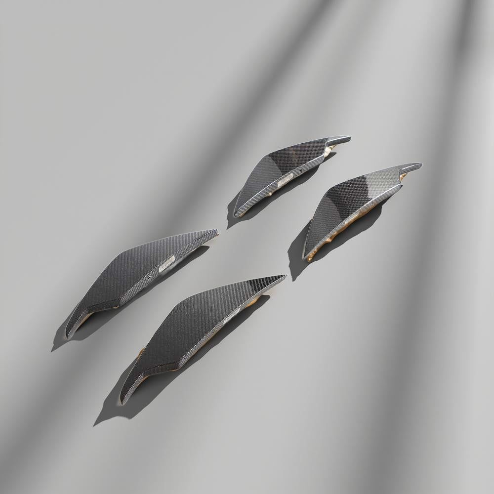 Carbon Fiber Front Bumper Canards & Fins Splitter for BMW G80 M3 & G82/G83 M4 (2021-2023)