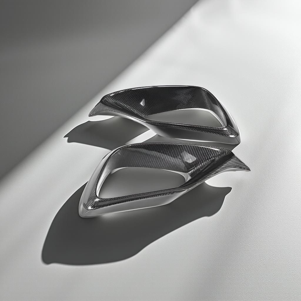 Carbon Fiber Front Bumper Fog Lamp Air Vents for Mercedes Benz E63 AMG (2018-2019)