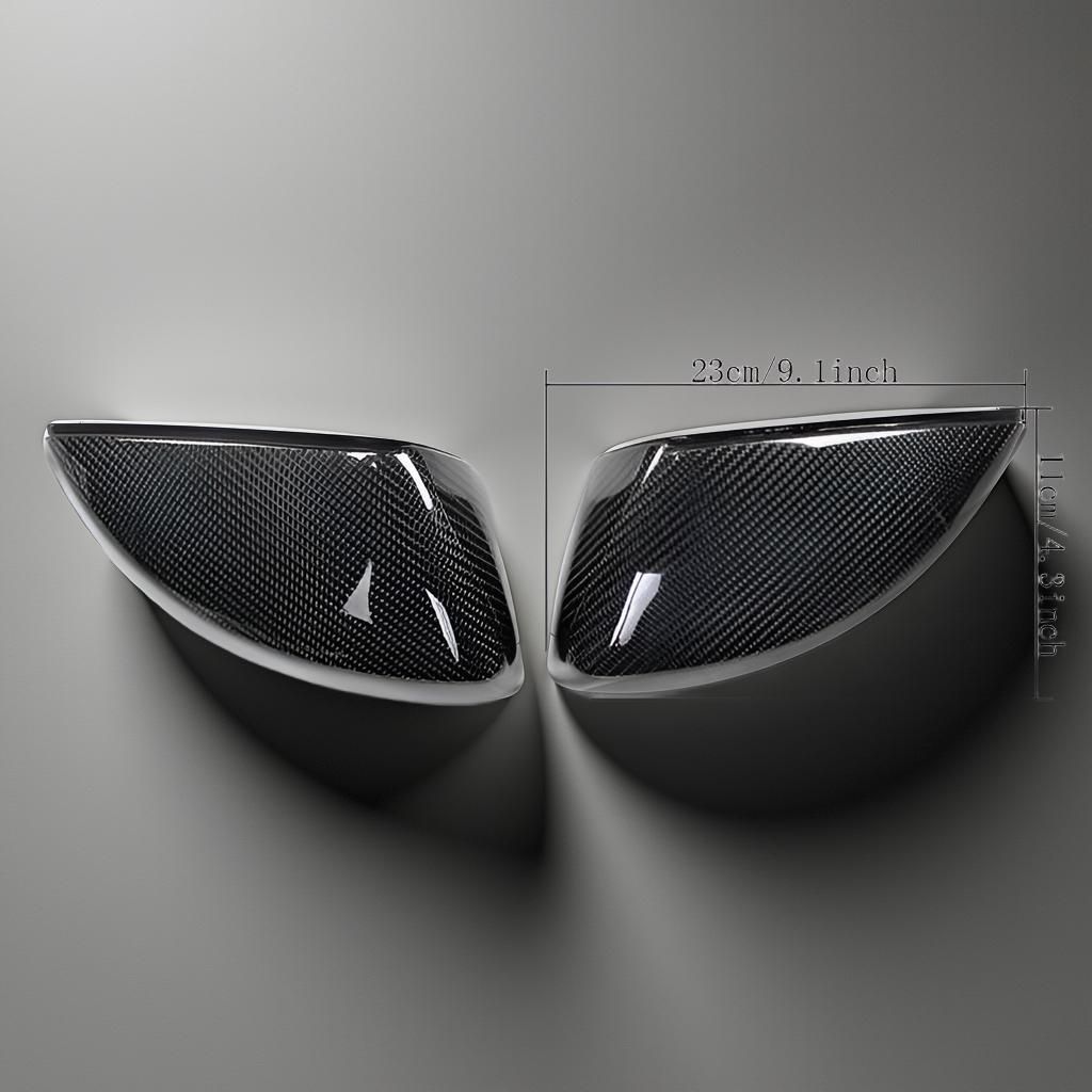 Carbon Fiber Side Mirror Cover Caps for Audi A3 8V (Without Side Assist)