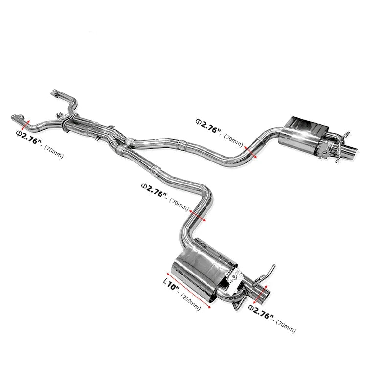 Dual Valved Catback Exhaust for Mercedes-Benz AMG W205 C63 4.0T (2015-Present)