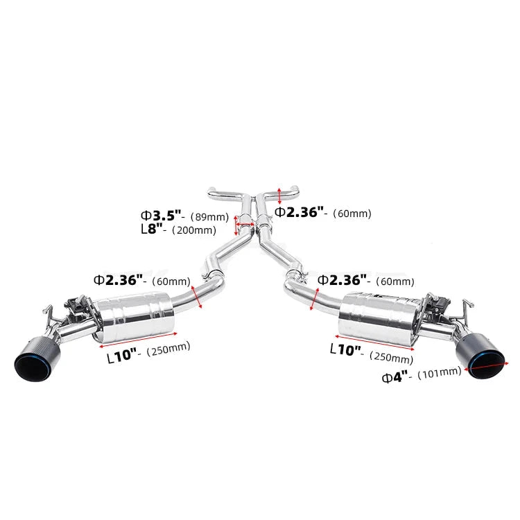 Dual Valved Exhaust Catback System for Chevrolet Camaro 3.6L (2008-2015)