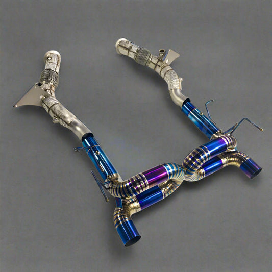 Valved Titanium Exhaust Catback System, Ferrari F8 2020+ V8 3.9T Full Turbo 3
