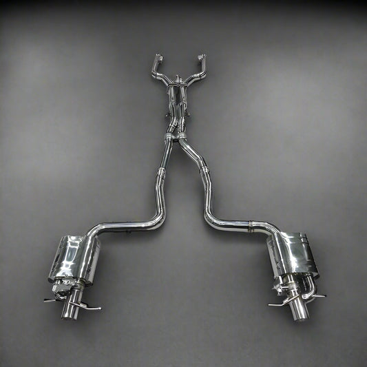 Valved Catback Exhaust System with Downpipe for Mercedes-Benz AMG W204 C63 6.2L V8 (2008-2013)