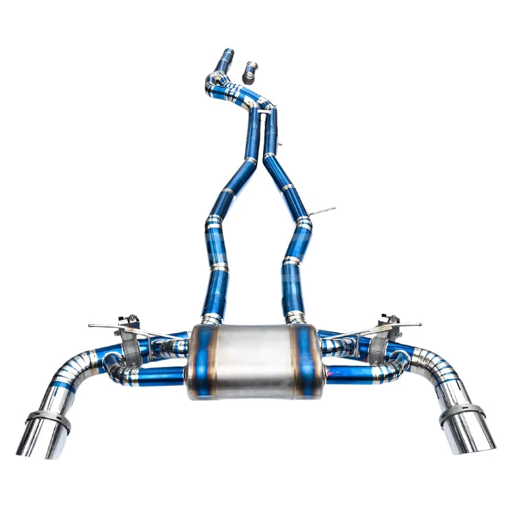 Valved Titanium Blue Exhaust Pipe for Toyota A90 Supra (2019-Present)