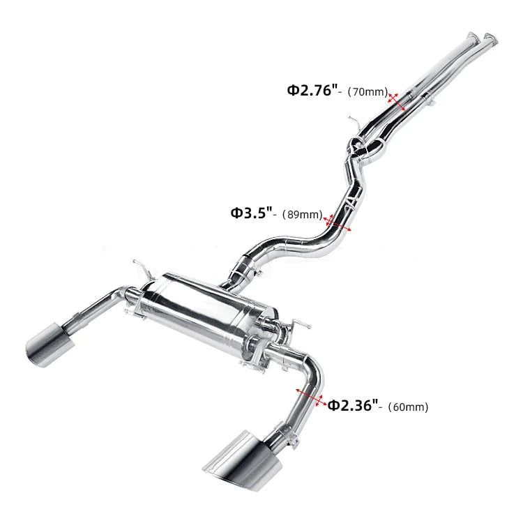 Valved Catback Exhaust System for Audi 8P RS3 2.5 TFSI EVO (EA855) (2017-Present) – Precision Performance Muffler