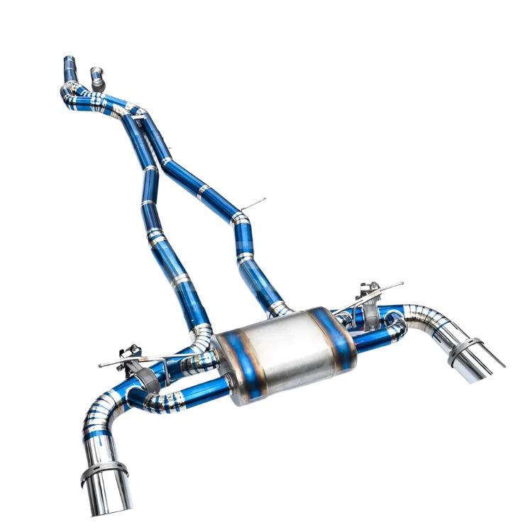 Valved Titanium Blue Exhaust Pipe for Toyota A90 Supra (2019-Present)