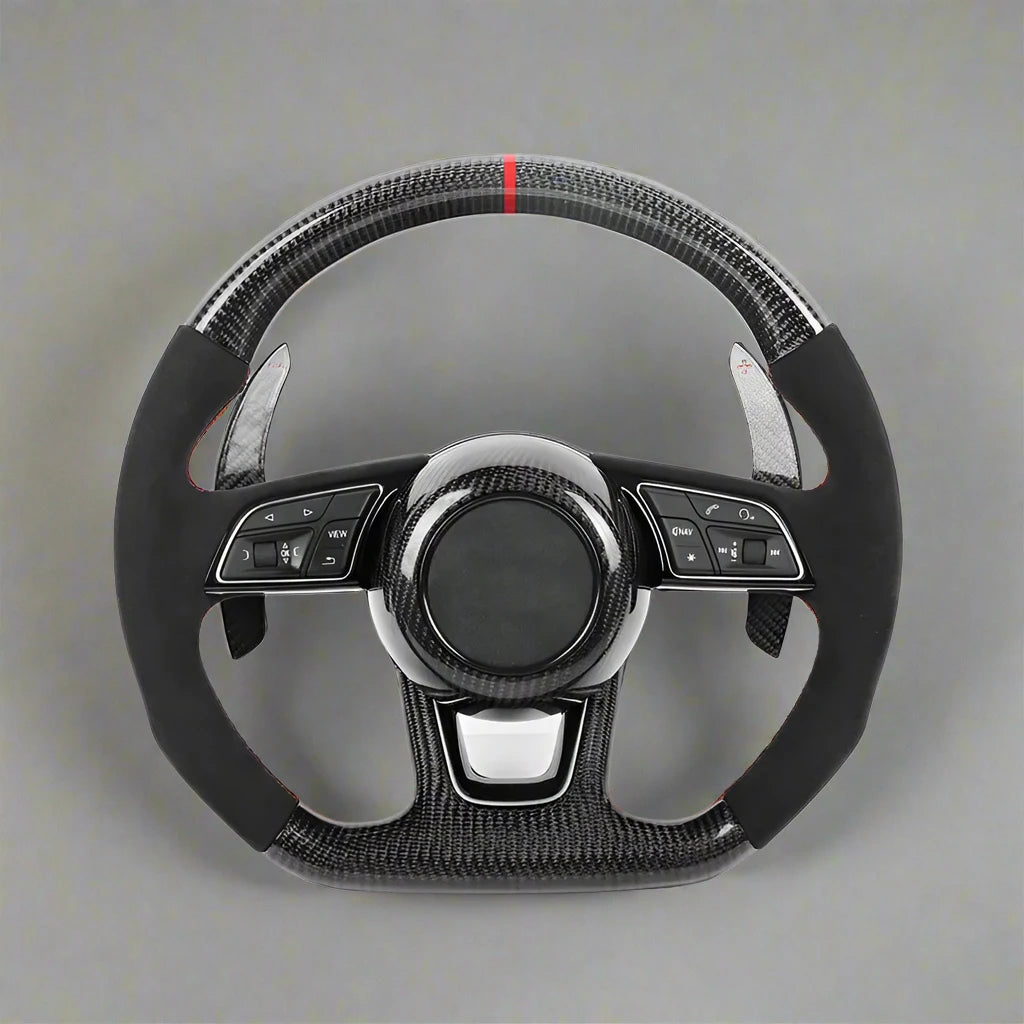 Alcantara & Carbon Fiber Steering Wheel for Audi A1, A3, A5