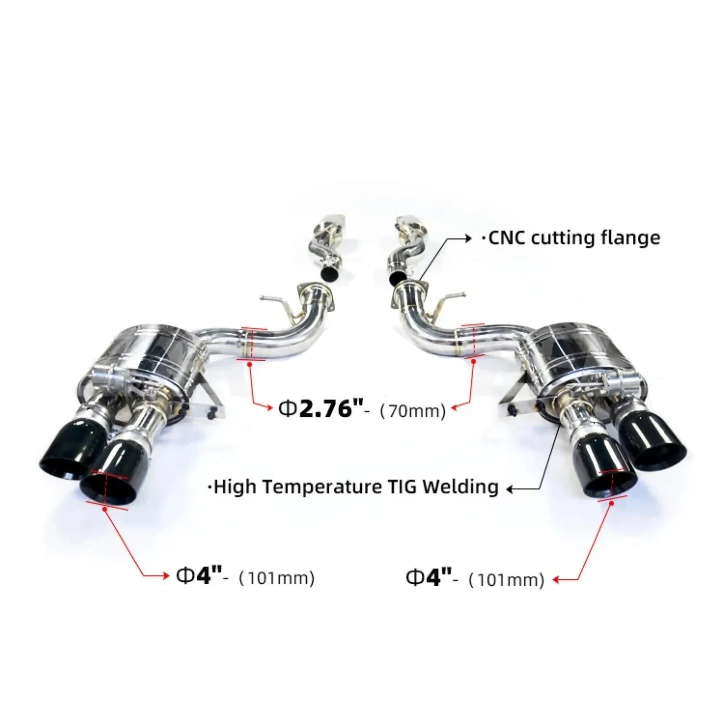 Stainless Steel Valved Exhaust Catback System for Ferrari 599 6.0L (2006-2015)