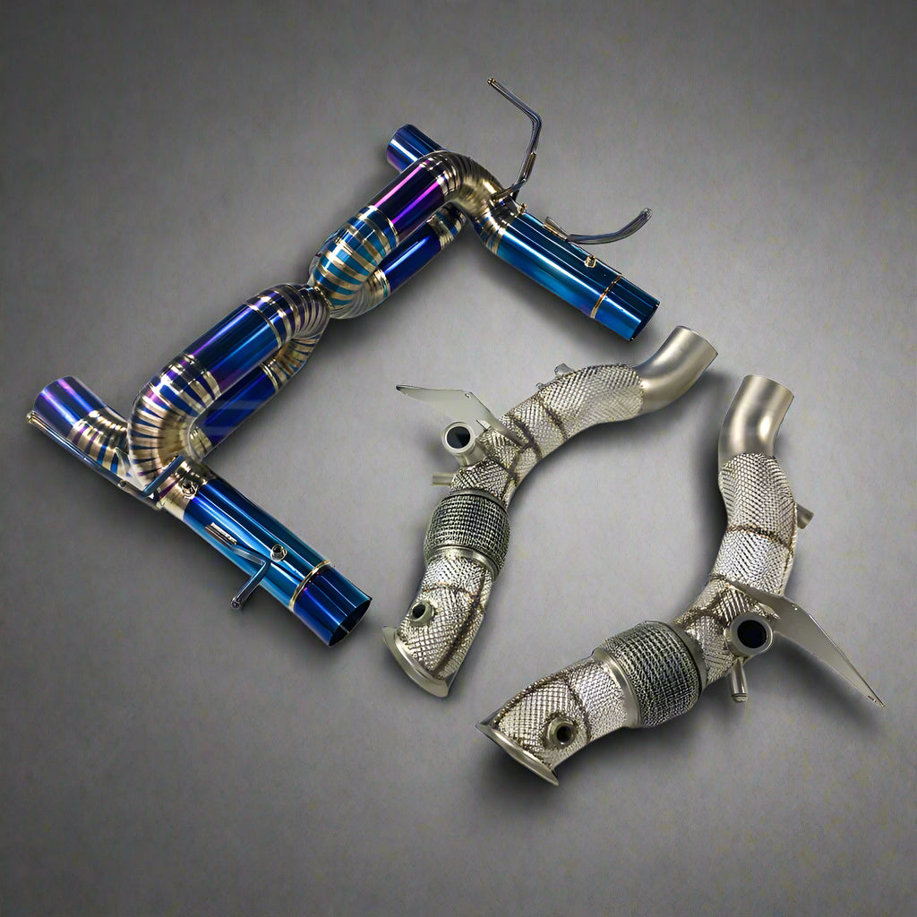Valved Titanium Exhaust Catback System, Ferrari F8 2020+ V8 3.9T Full Turbo 3
