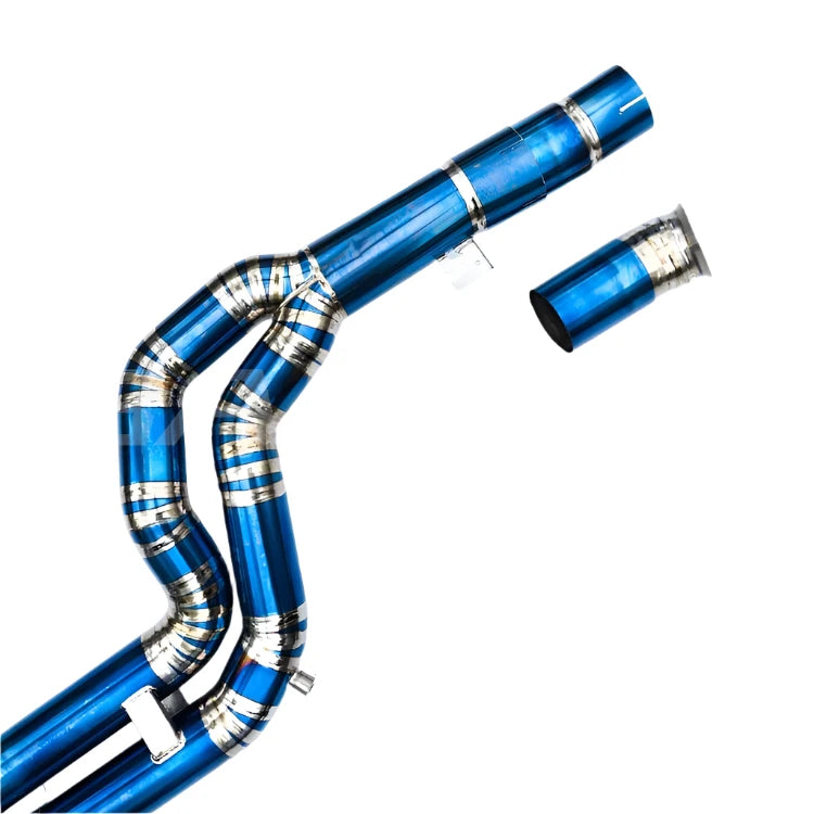 Valved Titanium Blue Exhaust Pipe for Toyota A90 Supra (2019-Present)