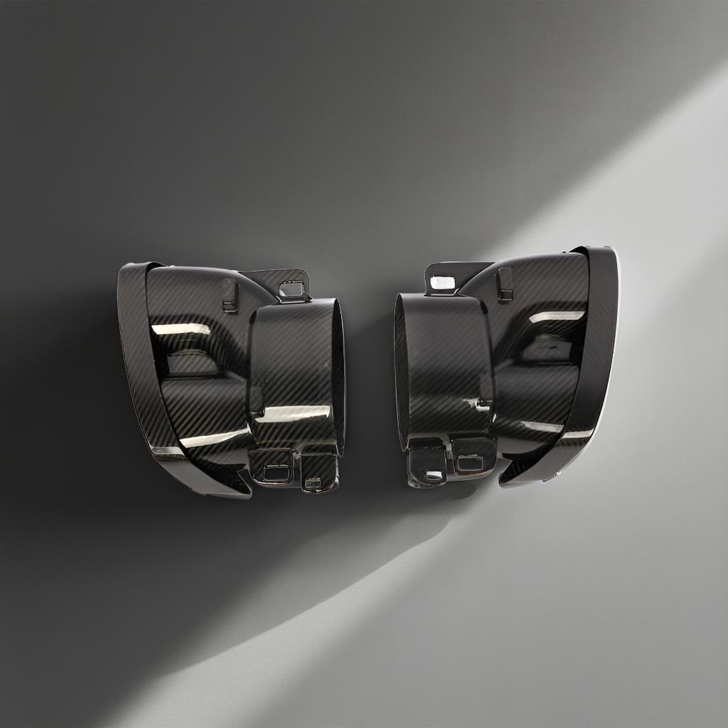 Dry Carbon Fiber Tail Muffler Exhaust for Mercedes Benz W205, W213, W218, W222, GLE, GLC & CLA (2019)