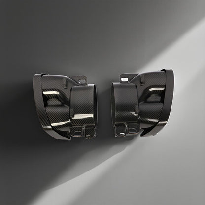 Dry Carbon Fiber Tail Muffler Exhaust for Mercedes Benz W205, W213, W218, W222, GLE, GLC & CLA (2019)