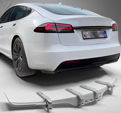Carbon Fiber Rear Diffuser - Tesla Model S (2021 to 2023)