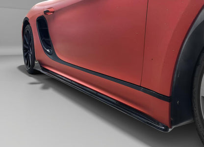 Porsche 718 Boxster & Cayman 2016-2019 Carbon Fiber Side Skirt Extension Lip