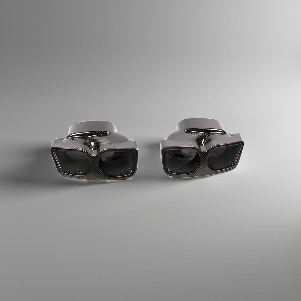 Dry Carbon Fiber Tail Muffler Exhaust for Mercedes Benz W205, W213, W218, W222, GLE, GLC & CLA (2019)