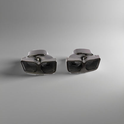 Dry Carbon Fiber Tail Muffler Exhaust for Mercedes Benz W205, W213, W218, W222, GLE, GLC & CLA (2019)