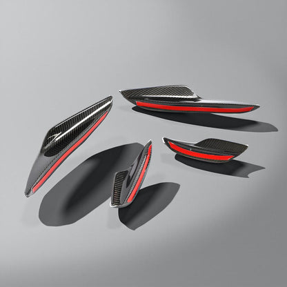 Carbon Fiber Front Canards Bumper Fins for BMW E90, E92 & E93 M3 (2005-2013)