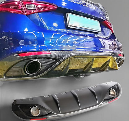Carbon Fiber Rear Diffuser for Alfa Romeo Giulia (2017-2020) Lower Bumper Lip Spoiler