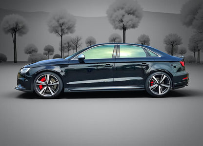 Audi RS3 8V Carbon Fiber Facelift Side Skirts Extension (2017-2018)