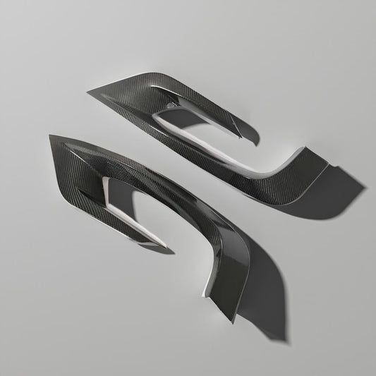 Carbon Fiber Front Bumper Canards & Air Vent Cover for Mercedes-Benz W222 S400/S550 Sport