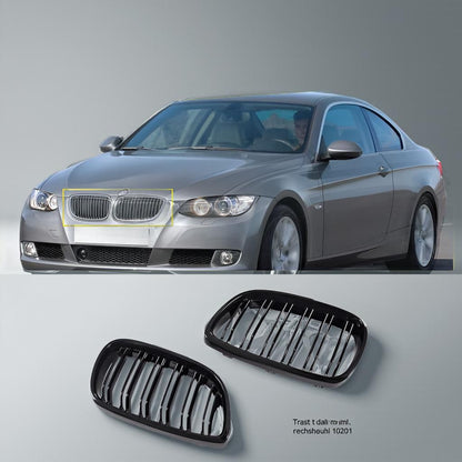 E92 Glossy Black ABS Grill for BMW 328i & 335i Coupe (05-08) M Look