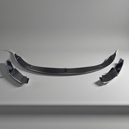BMW F80 M3 & F83/F82 M4 Real Carbon Fiber Front Lip Splitter Chin (2014-2019, 3-Piece Style)