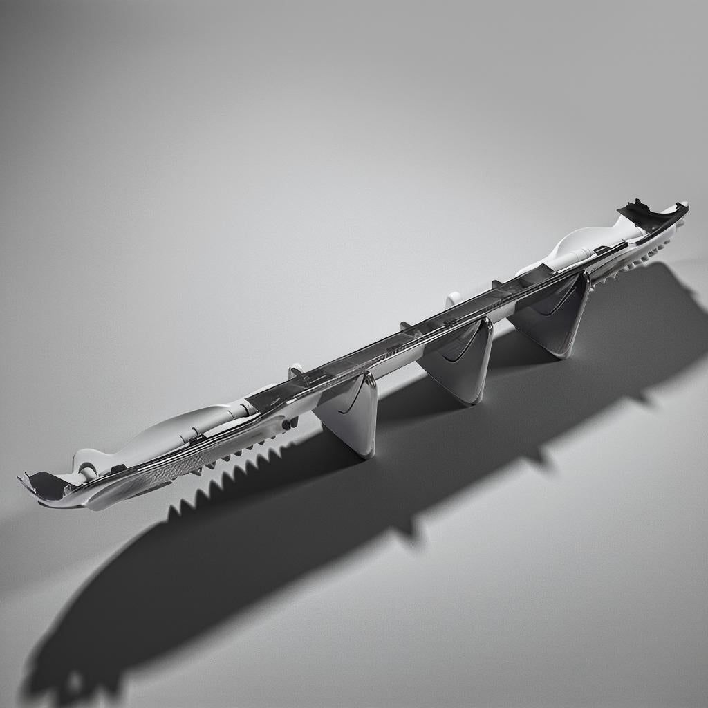 Mercedes-Benz C63 AMG Black Series Carbon Fiber Rear Diffuser with Big Fins (2012-2015 W204)