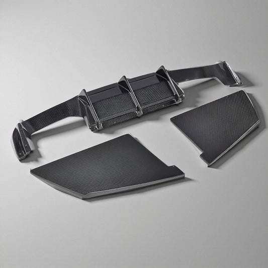 Carbon Fiber Rear Diffuser with Splitters for BMW 2 Series F87 M2 & M2C (2016-2019)