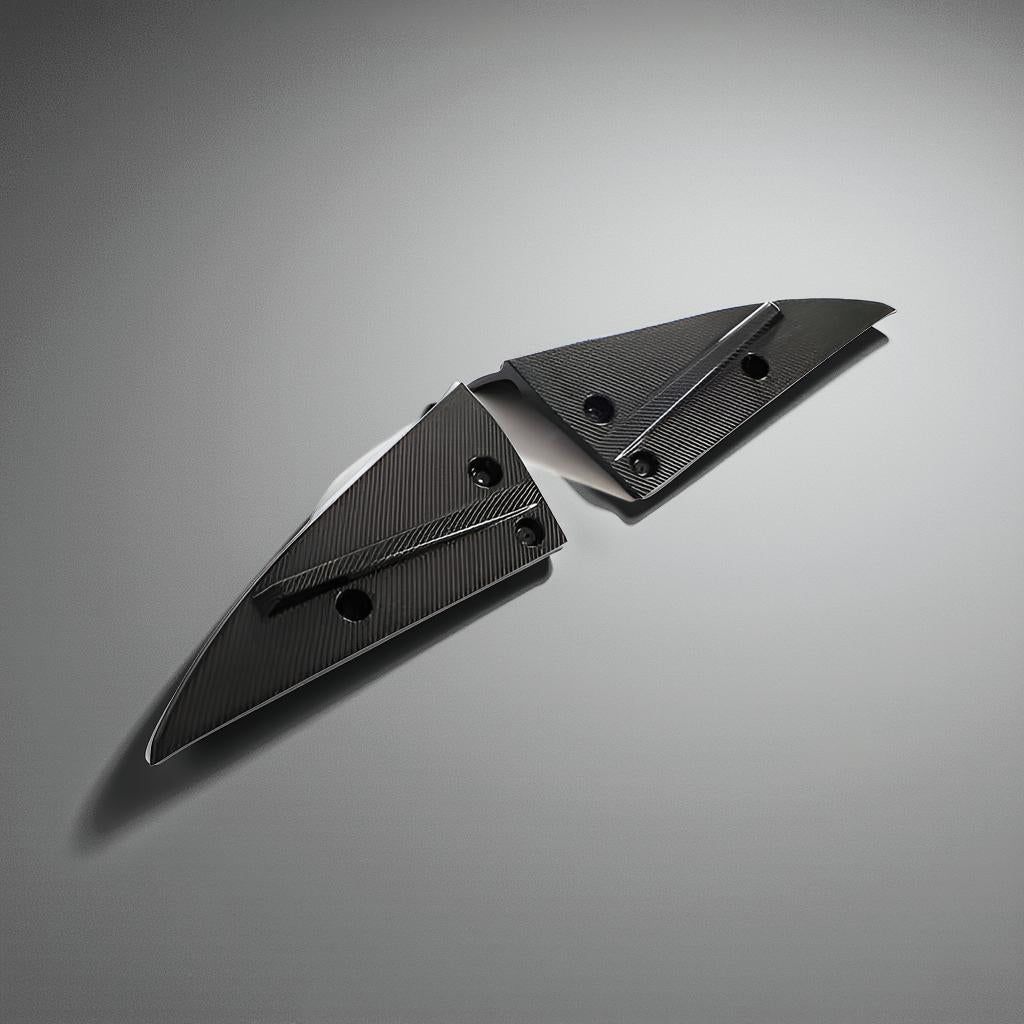 Tesla Model S Plaid Carbon Fiber Rear Splitters (2021 to 2023)