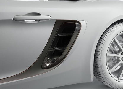 Porsche 718  Carbon Fiber Side Air Scoop Vents Cover (2016-2018)