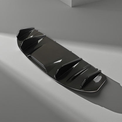 Dry Carbon Fiber Rear Bumper Diffuser Fins for Porsche Taycan (2019-2021)