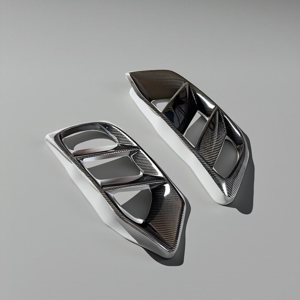 Carbon Fiber Front Mesh Grill Vents for Mercedes Benz C-Class W205 Base Sedan 2015-2018 Factory Outlet Fog Lamp Intake