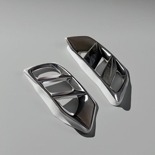 Carbon Fiber Front Mesh Grill Vents for Mercedes Benz C-Class W205 Base Sedan 2015-2018 Factory Outlet Fog Lamp Intake