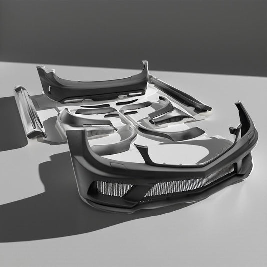 Mercedes C-Class W204 C63 Fiberglass Custom Wide Body Kit Bumper (2012-2014)
