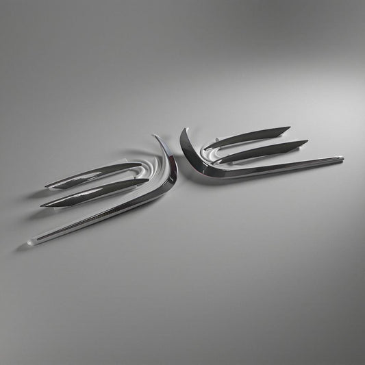 Front Bumper Canards for Mercedes-Benz E Class C238 & W213 Sport Sedan & Coupe (E250, E300, E400, 2017-2019)