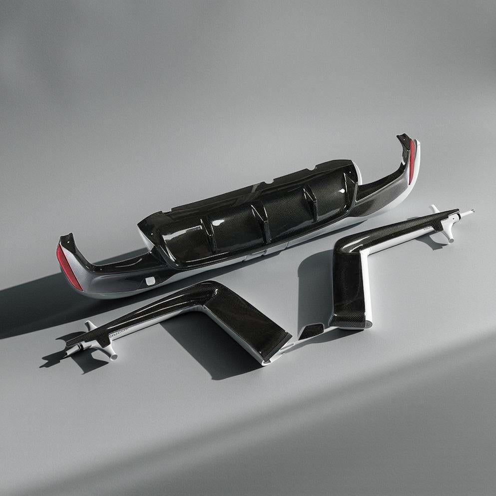 Carbon Fiber Rear Bumper Diffuser for 2021 BMW 5 Series F90 M5 Sedan