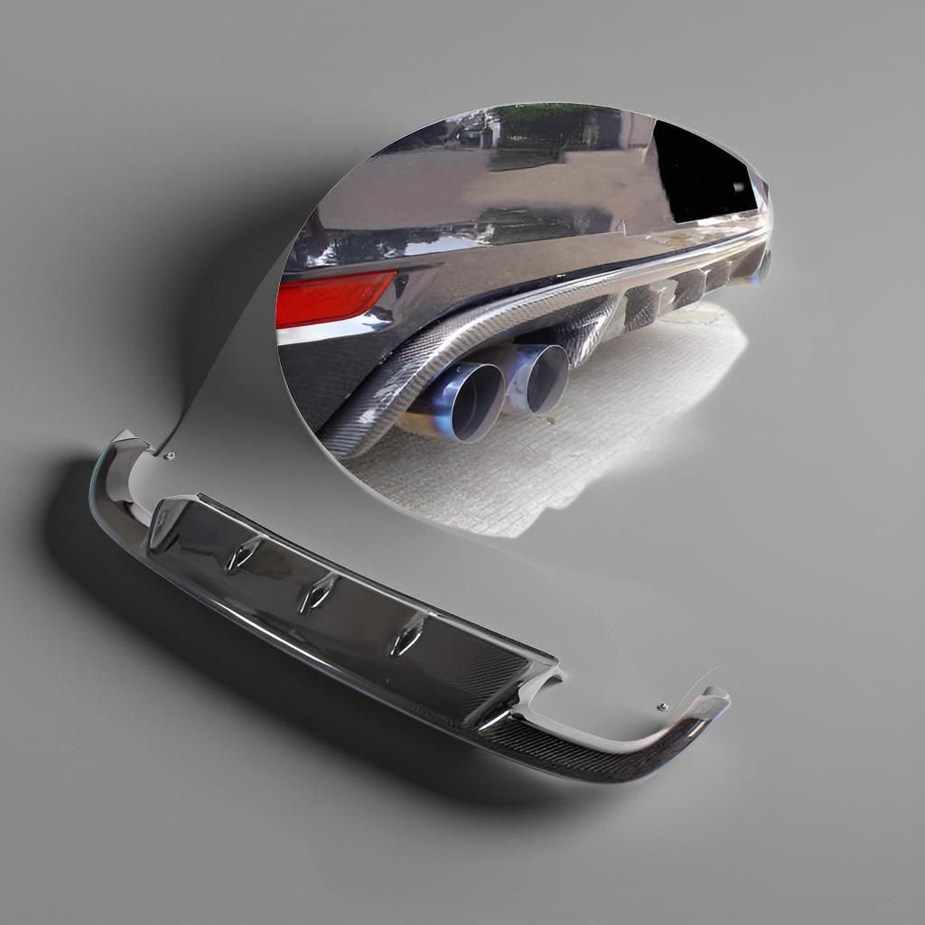 Carbon Custom Lip Spoiler & Rear Bumper Diffuser for VW Golf 6 MK6 GTI