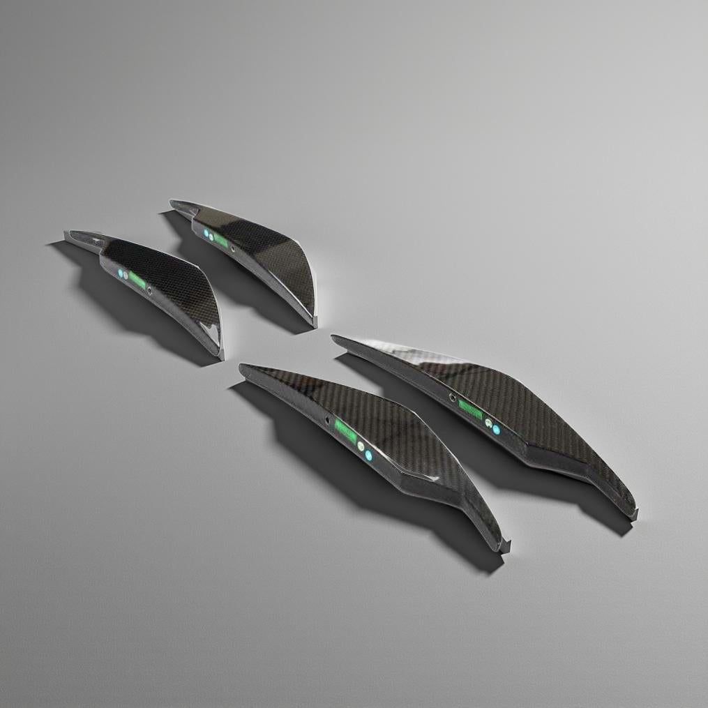 Dry Carbon Fiber Front Bumper Canards for BMW G80 M3 & G82/G83 M4 (2021-2022)